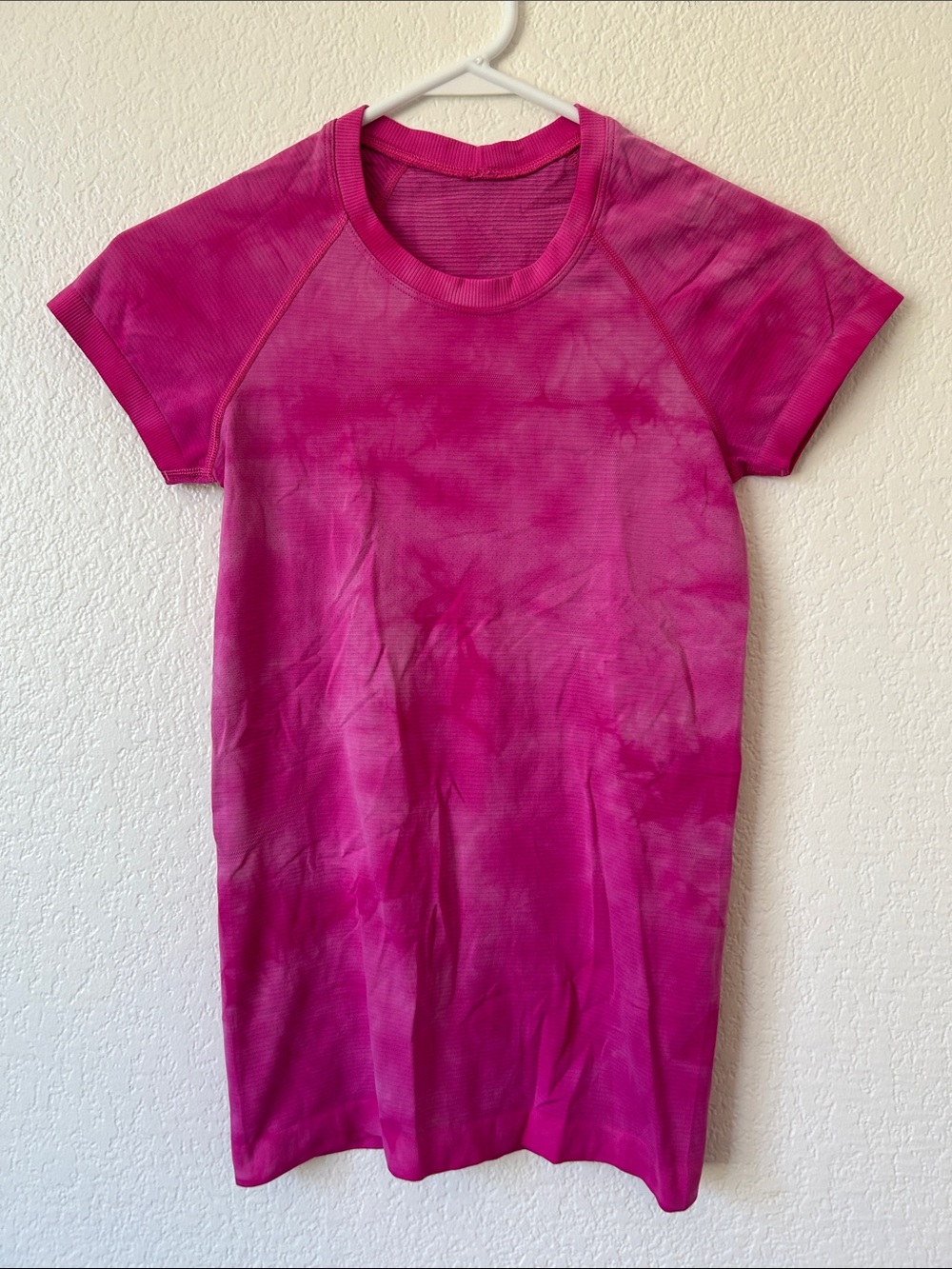 lululemon athletica Hot Pink Tie-Dye Short Sleeve Tee